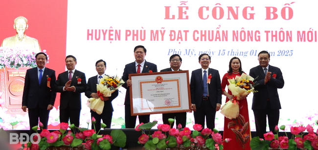 Công bố huyện Phù Mỹ đạt chuẩn nông thôn mới năm 2023