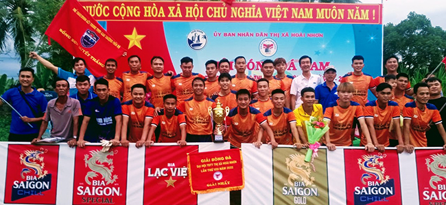 Phường Bồng Sơn vô địch giải bóng đá Đại hội TDTT TX Hoài Nhơn năm 2022